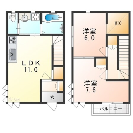 三国ヶ丘residence　D棟の物件間取画像